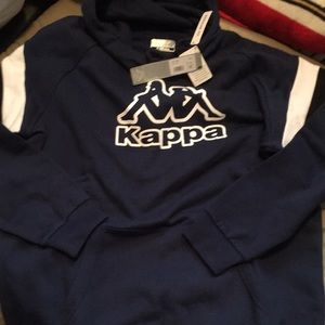 Kappa hoodie xs NWT men navy white black